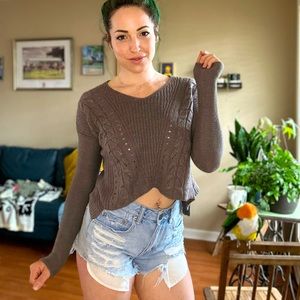 Converse brand crop sweater